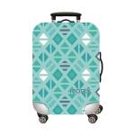 Printed Luggage Protector - Blue Diamonds - XL