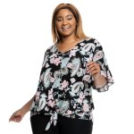 Donnay Plus Size Popover Dark Base Floral