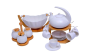 Zamudi 19 Pieces Tea Set With Cup Rack