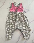 Hoolies Pink And Grey Heart Romper 3 6M