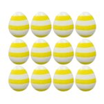 Easter Egg Yellow Stripe Pack Of 12