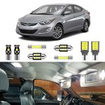Lighsta 8PCS Super Bright White Interior LED Light Kit Package For Hyundai Elantra 2011 2012 2013 2014 2015 2016 + License Plate