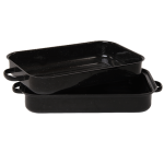 Rectangular Roaster 8LT Black White Speckles