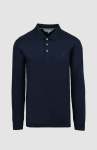 Mens Donald Long Sleeve Golfer In Navy - Navy 4XL