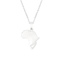 Sterling Silver Africa Pendant With Heart