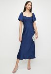 Flutter Sleeve Slip Midi Dress - Nightshadow Blue