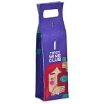 Pre-printed Sample Velto Rpet Felt Single Wine Carrier - Light Grey