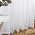 Amalfi Eyelet Unlined Curtain - White - 270 X 223CM