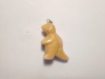 Jade Stone Dinosaur T Rex Pendant Yellow F781