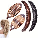 4PCS Banana Hair Clips Clinchers Clips Tool Fishtail Clip Hair Accessories Vintage Clincher Combs Tool For Women