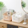 Versatile Multi-Purpose Storage Organizer - Lightweight Paint-Finished Plastic Basket For Cosmetics Kitchen Essentials & Clothes - Freestanding Design