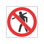 No Carrying Of Long Material Sabs Safety Sign PV8