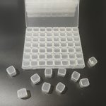 28X58 Compartment Organizer Box For Earrings Necklaces & Beads - Detachable Tray Design Snap Closure Plastic Storage Solution