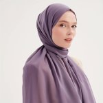 1PC Muslim Women Chiffon Hijab Solid Color Thin Breathable Scarf Elegant Style Sunscreen Windproof Shawl