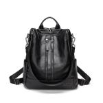 Pu Leather Womens Minimalist Casual Backpack CY-12-06 - Black
