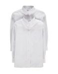 Easy Care Slim Fit Long Sleeve Girls School Shirts 2 Pack