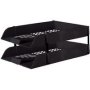 Desk Letter Trays Retail Packs With 2 Trays Including Risers Black