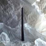 Single Tapered Dinner Candle - Grey