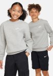 Nike K Nsw Club Flc Crew Ls Lbr - Dk Grey Heather white