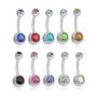 Rainbow Colour-belly Piercing Rings - 10 Piece