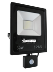 Bright Starts Bright Star 30 Watt LED Floodlight With Motion Sensor 6000K 1500 Lumens -FL033 Black