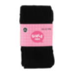 Plain Black Girls Tights 10 - 12 Years