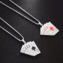 1PC Hip-hop Style Poker Card Pendant Necklace Punk Stainless Steel Poker Jewelry Gift For Boys