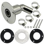 Leqmg Diesel Heater Thru Hull Exhaust Skin Stainless Steel 316 Fitting For 0.94" 24MM Hose Pipe Diesel Parking Heater Marine Exh