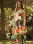 Bianca Printed Linen Midi Dress - 20 Casablanca Holiday