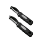 2 Pieces Black Multifunctional Fruit Knife Stainless Steel Peeler