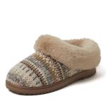 Dearfoams Women's Hannah Chenille Knit Clog Slipper- Oprah's Favorite Things 2024 Latte 7-8