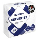No Name Serviettes White 50 Pack