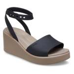 Brooklyn Ankle Strap Wedge - Black mushroom W11