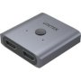 UNITEK 4K Aluminum HDMI Switch 2:1 Bi-directional Space Grey