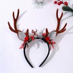 1PC Christmas Decorative Headband Cute Deer Horn Hairband Hair Accessories For Xmas Party Carnival Cosplay Dress Up Props