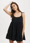 Cotton On Sunny Babydoll MINI Dress - Black