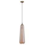 Bright Starts Bright Star Glass Pendant Light With Metal Frame Amber