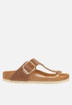 Birkenstock Gizeh Big Buckle Nl Oiled Leather Regular - Cognac