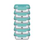Snowbox 600ML 2 Division Cliplock Storage Bowl Green Set Of 6