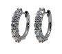 3CT Solid 925 Sterling Silver Moissanite Lab Diamond Hoop Earrings
