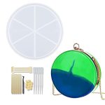 Gddp Purse Molds For Resin Casting Round Shaker Clutch Bag Silicone Mould Diy Personalized Handbag Resin Clutch Mold With TOOLS1