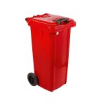 120LTR Wheelie Bin Virgin Red