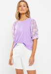 The Organza Combo Tee - Lilac Floral