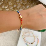 European And American Style Rainbow Crystal Bead Bracelet