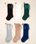 Mulit Color Socks With Bows