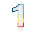 Casey 7CM Multicolor Numerical Birthday Candle NR.1 Retail