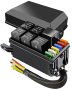 12V Fuse And Relay Box Pre-wired 6 Relay Slots And 6 Atc/ato Fuse Holder With 6 Fuses And 5 5-PIN JD1914 Relay And 1 4-PIN RTT7121 Relay Relay Fuse