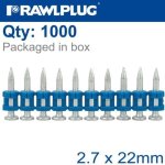Plastic Collated Pins For Concrete 2.7MMX22MM X1000 Per Strip