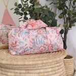Travel Bag Hospital Bag Duffel Bag Pink Flower Butterfly And Pink Leaf