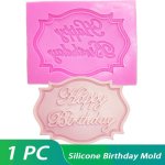 1PC Happy Birthday Chocolate Mold 3D Silicone Mold Candy Mold Fondant Mold For Diy Cake Decorating Tool Baking Tools Kitchen Gad